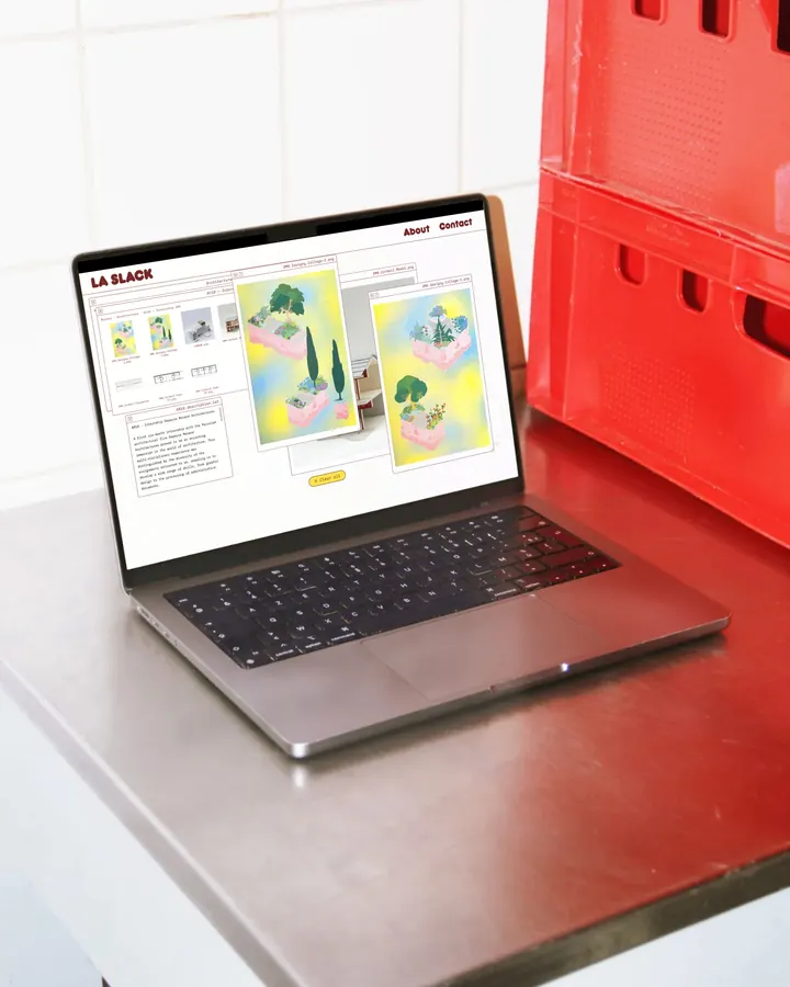 Capture du site La Slack, portfolio créatif conçu par WeAreBrothers Lausanne